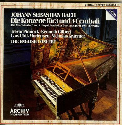 CD JOHANN SEBASTIAN BACH - TREVOR PINN - Die Konzerte F?r 3 Und 4 Cembali /  4000412 Archiv Produkti Germany Classical Used