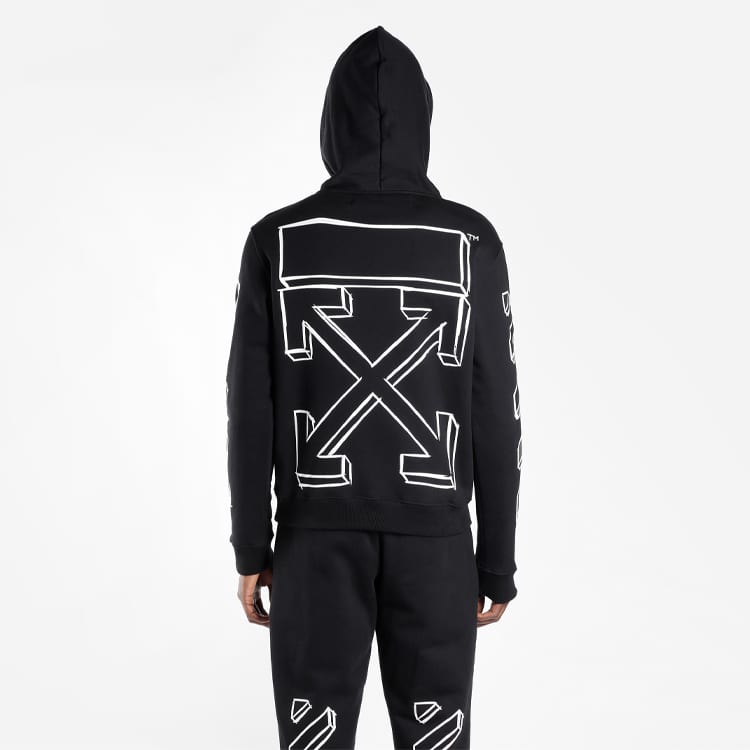 Off-White Chain Arrow Slim Hoodie OMBB034E181920241001