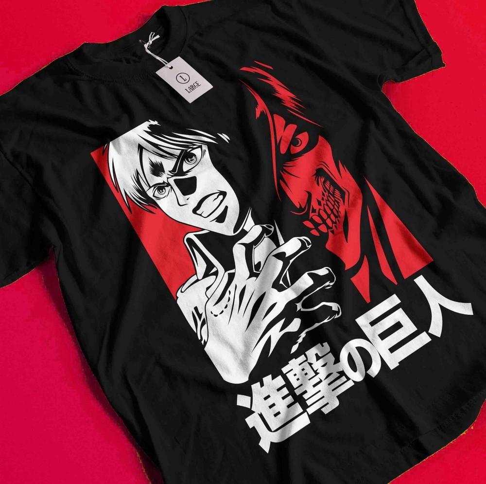 Attack on Titan T-Shirt Eren Yeager Anime Mikasa AOT Manga Graphic Unisex Tee BB411