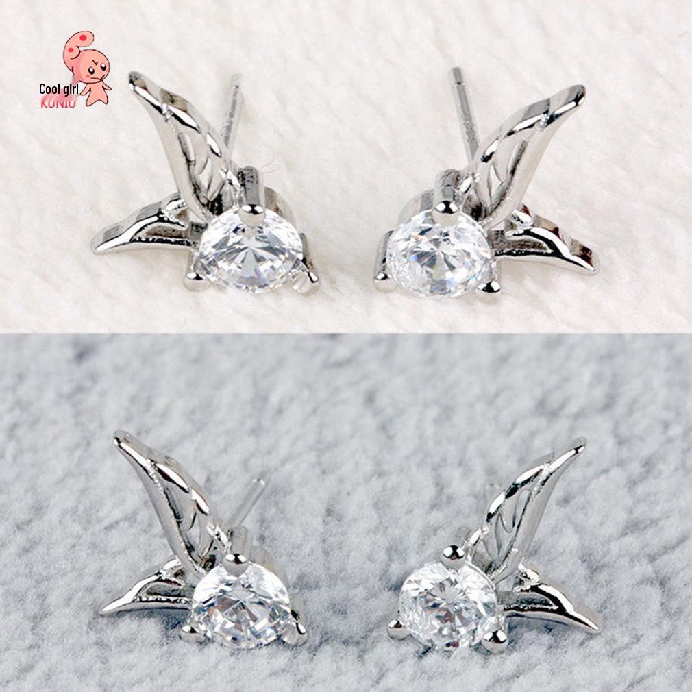 2017 Angel Wings Fashion Mini Stud Earrings - Small Ear Accessories