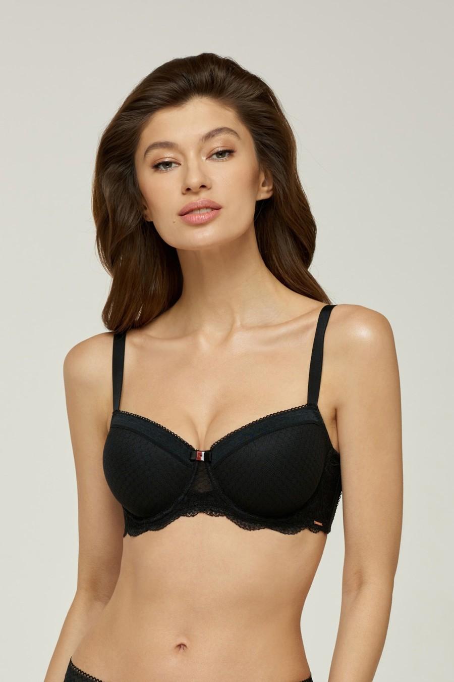 

Бюстгальтер із ущільненою чашкою Marc & Andre (75052) 90F прозорий колір чорний