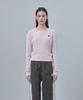 REST&RECREATION Cable V-Neck Knit Top - Pink