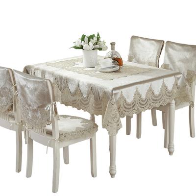 Europa Stijl Luxe Comfort Tafelkleed Kantrand Stofdichte Hoezen Voor Tafel Stoelhoes Thuisfeest Tafelkleden Hoge Kwaliteit