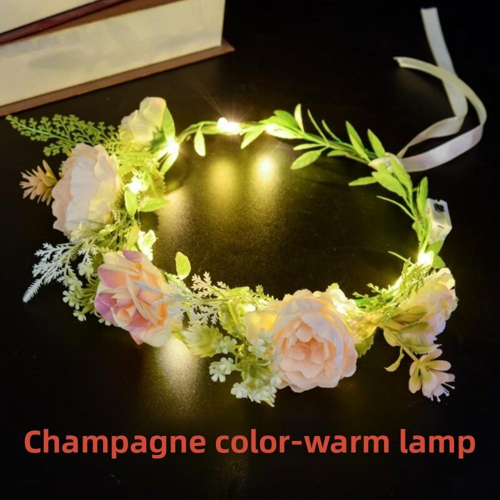 Nights Glow Color LED Flower Crown Multistyles Fairy Sparkling Headband Wedding Baby Shower Decor