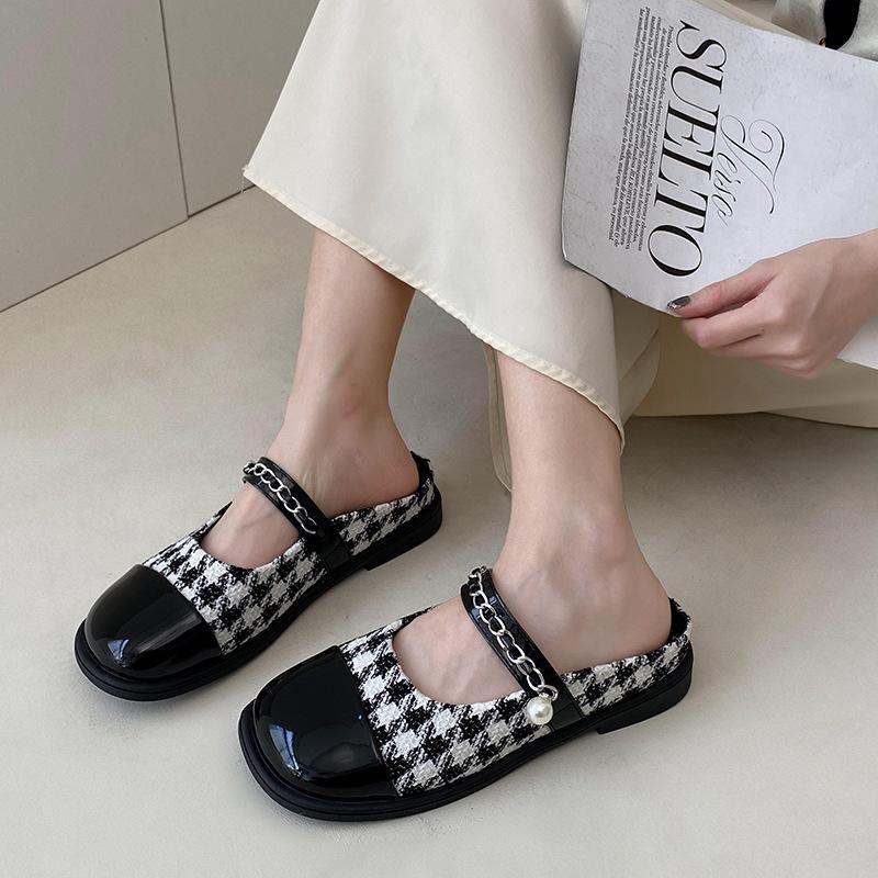 Baotou half slippers women's summer wear 2025 new Chinese national style fairy thick heel with skirt with sandals