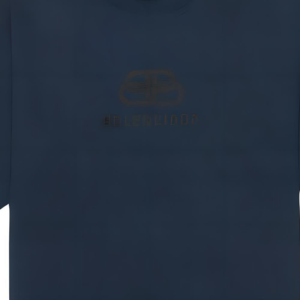 Balenciaga Oversized Washed Interlocked BB T-Shirt 'Navy Black' Men's 583214TFV658060