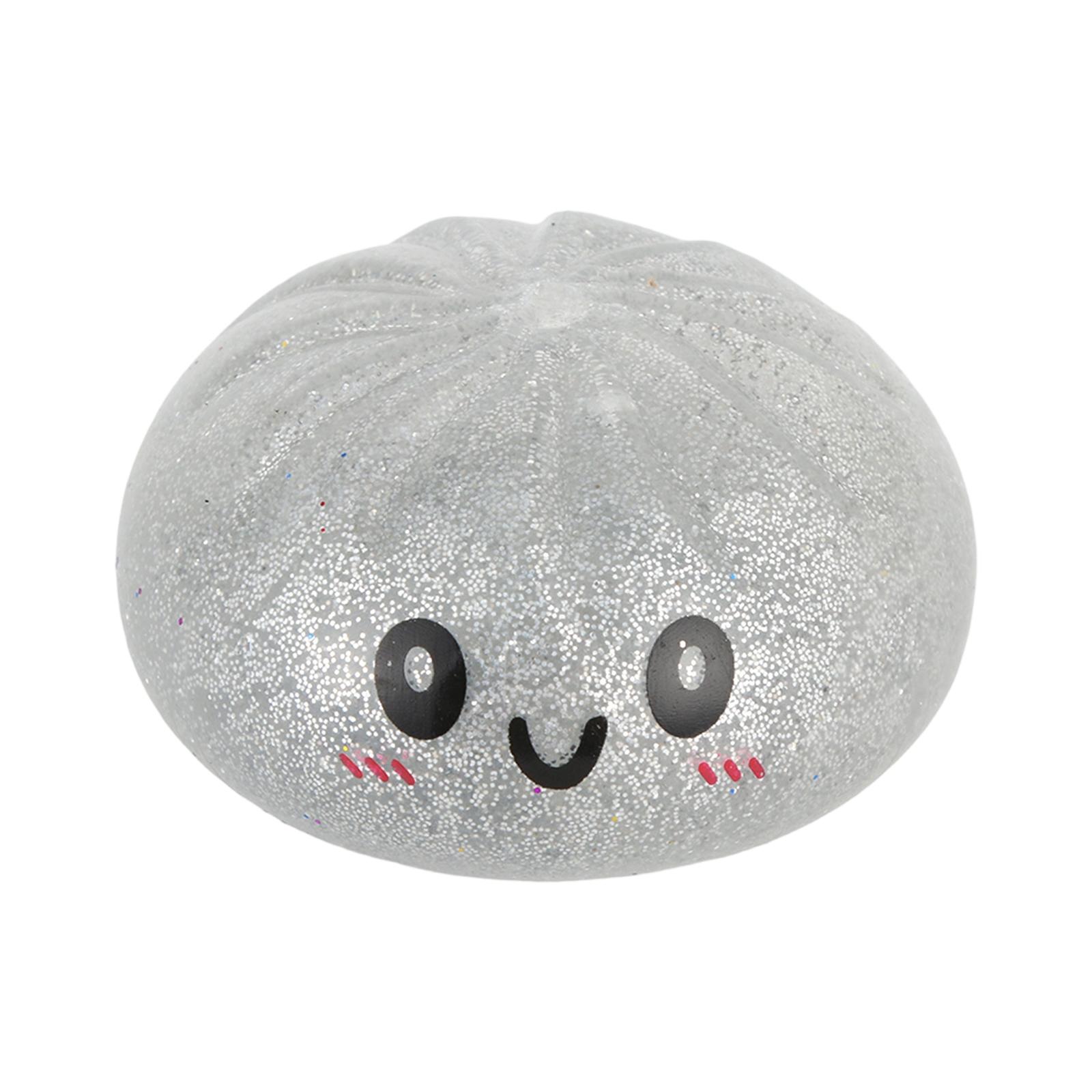 

Realistic Steamed Bun Stress Relief Toy Slow Rebound Dough Ball Squeeze Decompression Toy with Steam Basket for Sensory Play and Stress Reduction One Size срібний