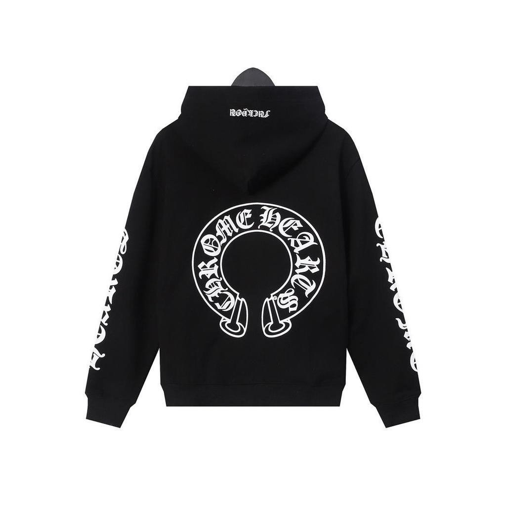 2024 Autumn/Winter Unisex CH Chrome Hoof Sanskrit Print Hooded Zipper Jacket