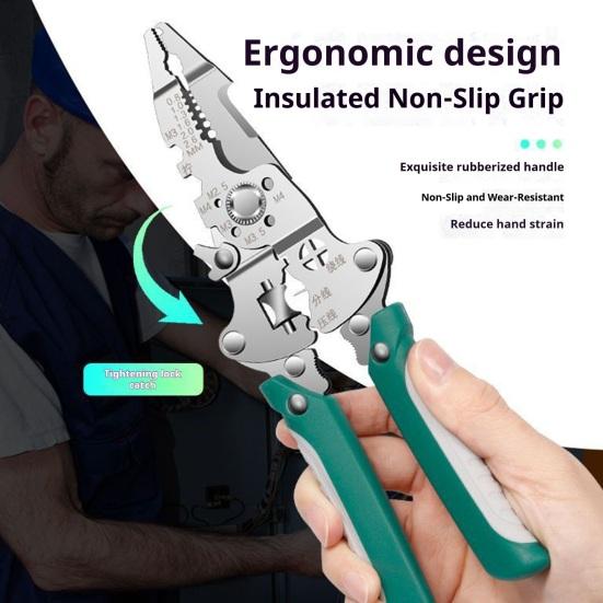 Dezizolatoare de sârmă Instrument de dezizolat sârmă pentru electricieni cu design precis al orificiului de dezizolare Suprafață lustruită anti-rugină Clești de dezizolat sârmă