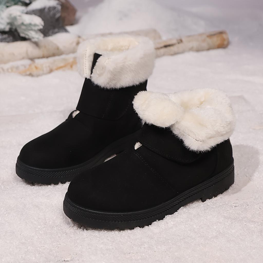 2025 Winter New Plus-size Women's Shoes Plush Snow Boots Thickened Cotton Shoes