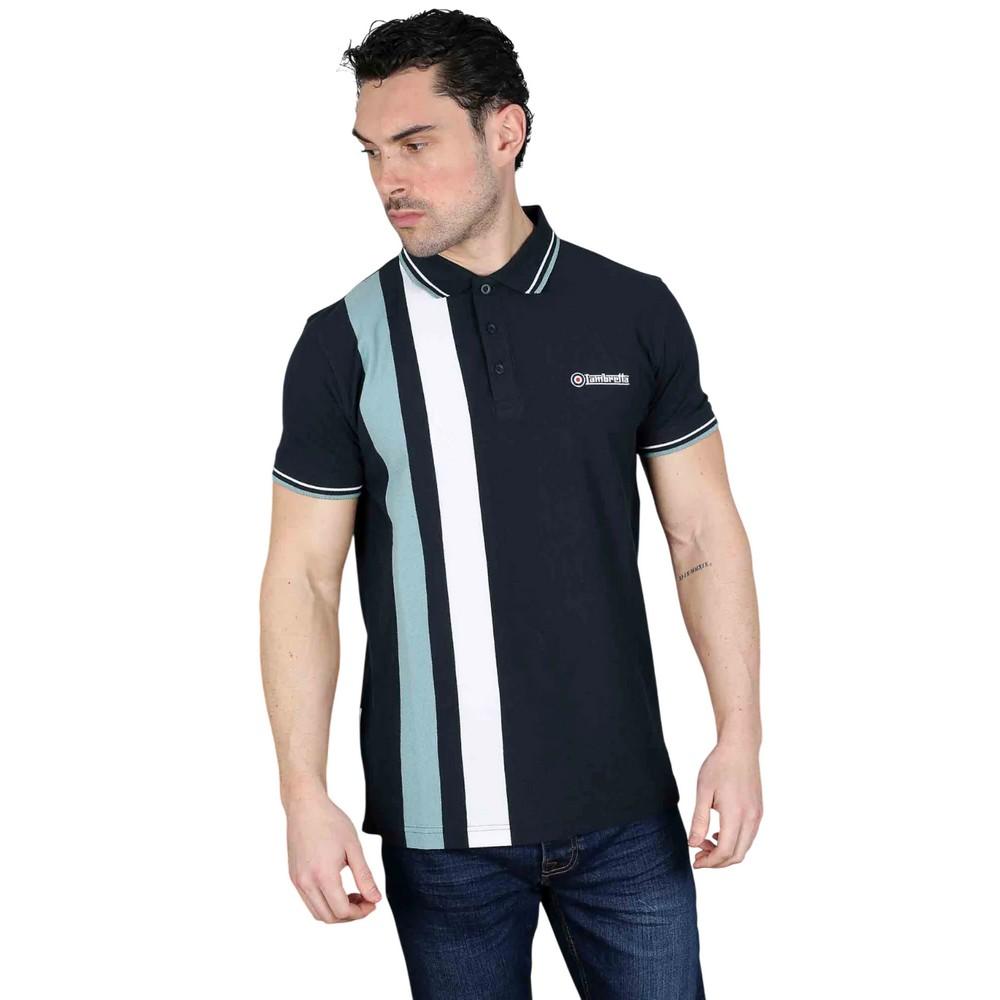 Lambretta Mens Vertical Stripe Polo Shirt