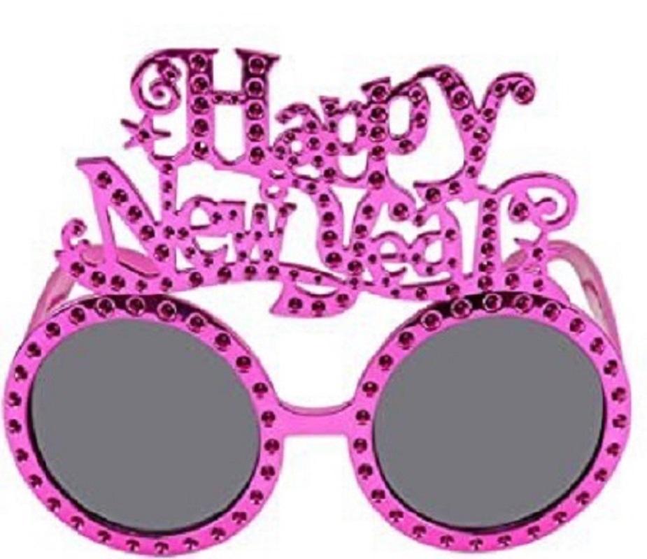 Creative Happy New Year Glasses New Year Party Glasses Supplies Photography Prop Festival Ball Dress Up Funny Decoration Eyewear