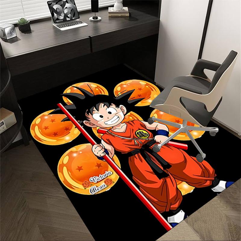 1 Stück Dragon Ball Z, Goku Teppich rutschfest Polyester Fußmatte für Büro, Schlafzimmer