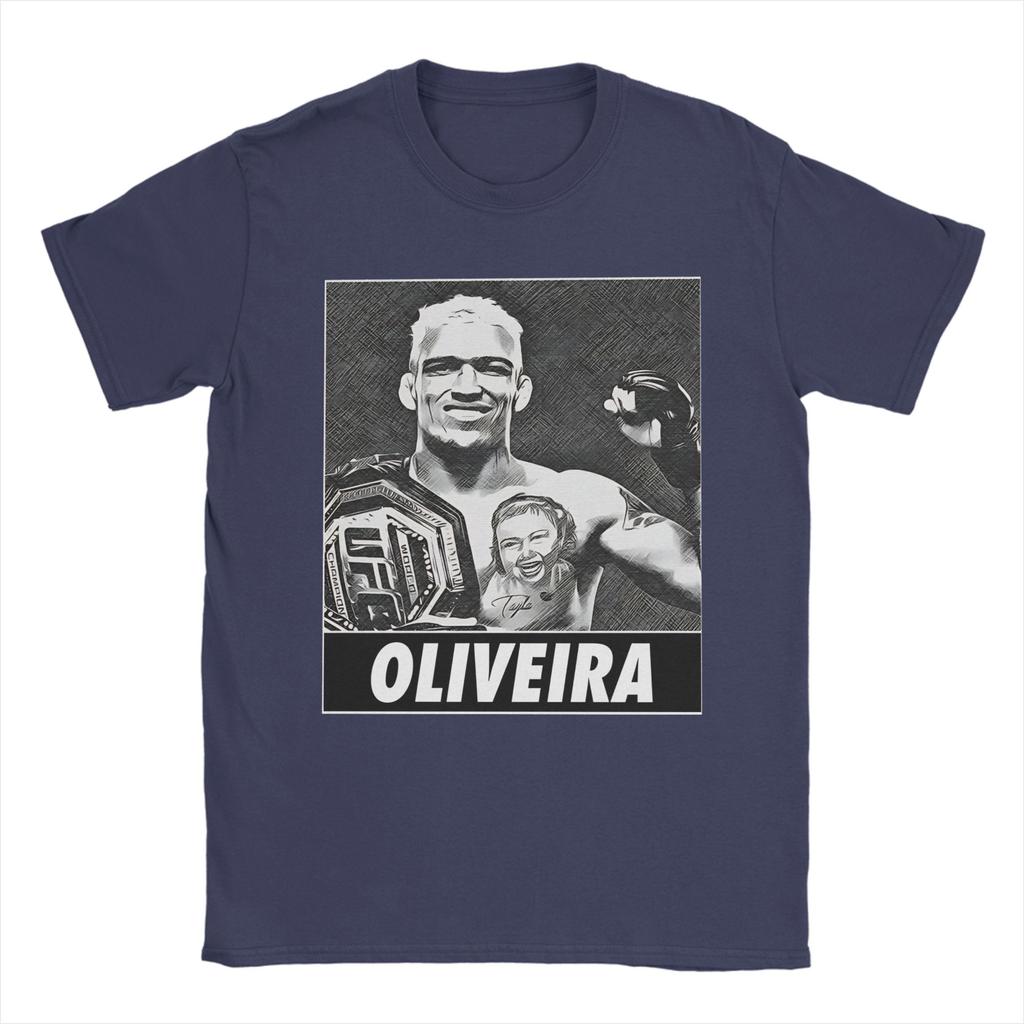 charles oliveira winner charles oliveira v2 TShirt Summer TShirts Unisexs Pure Cotton Crewneck Oversize Top Tees ShortSleeve