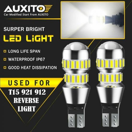 AUXITO T15 LED Reverse Back Up Light Bulb 921 912 W16W 904 906 White 6000K LN