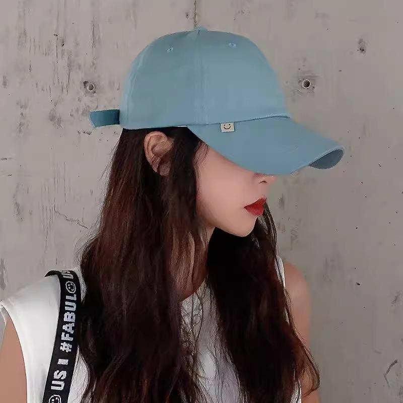 

Solid color fashionable versatile baseball cap summer hat women s travel sunscreen sun hat adjustable cap shows small face One Size