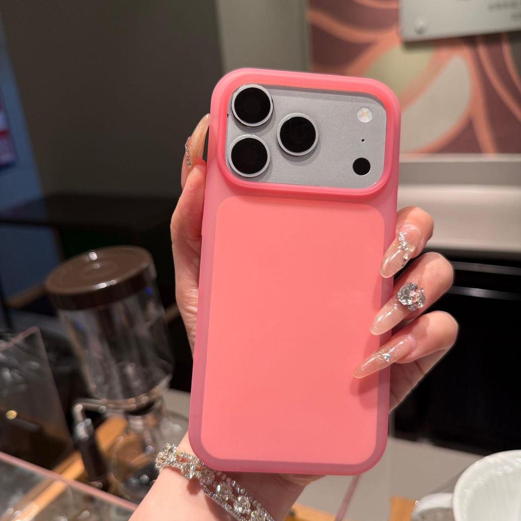 Apple 17 Pro Max Silicone Case: Large Hole, Matte AI Buttons, Fits iPhone 16