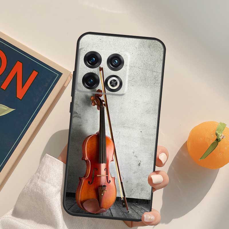 Elegant Violins Bow Sheet Music Case For OnePlus 15 13 12 11 13R 12R 10T 8T 13T OnePlus Nord 5 CE 3 2 4 Lite N20 N30 Cover