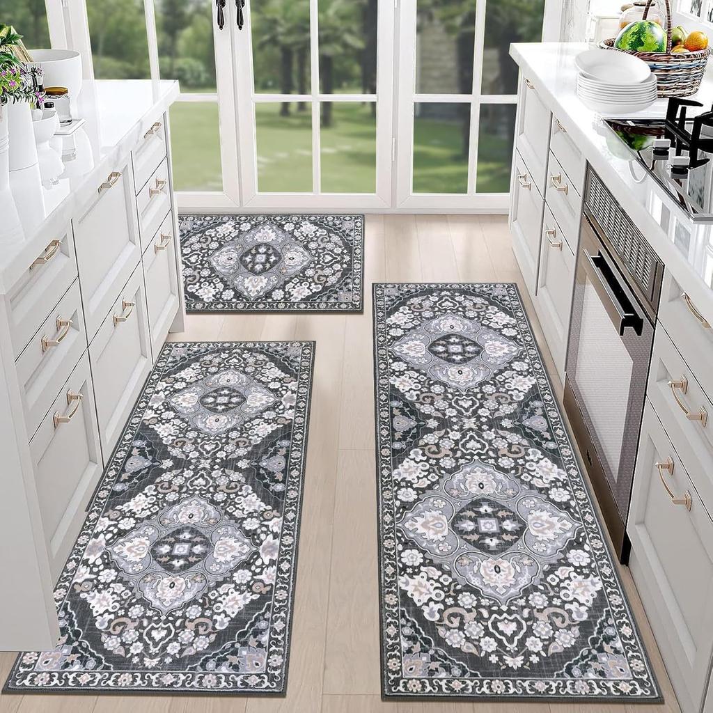 40*120cm Bohemian Ethnic Style Carpet, Dirt-resistant Kitchen Floor MATS, Long Absorbent Floor MATS for Washing Machines