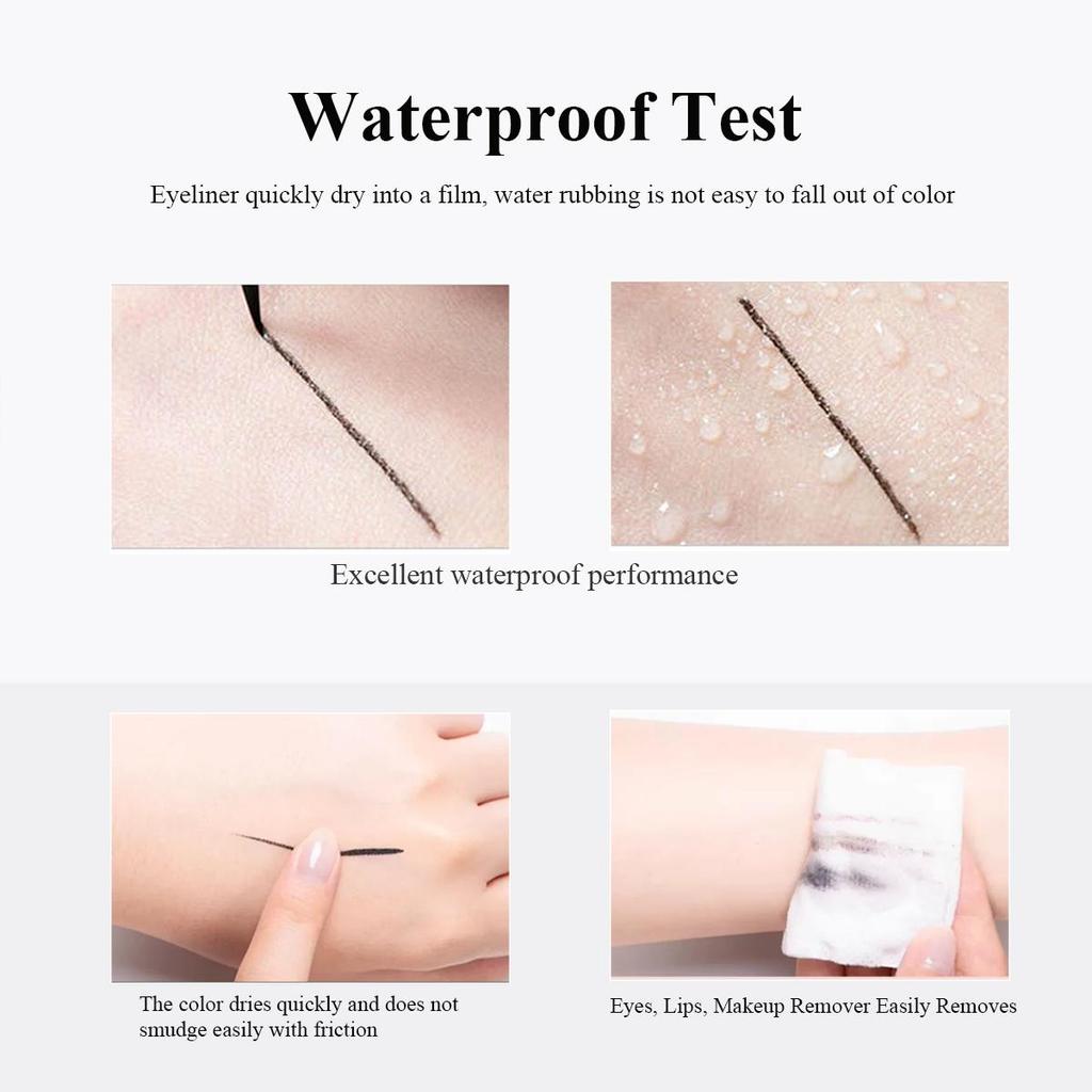 Waterproof Liquid Eyeliner Smudge-Proof & Transfer-Resistant Long-Lasting Appearance Green Eyeliner Black