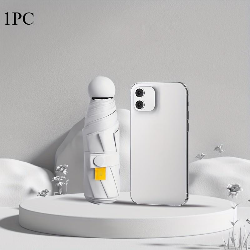 

1 шт. Компактный 5-слойный мини-зонт с каркасом и легким дизайном, готовый к путешествиям, для использования на открытом воздухе/в дороге/ежедневно, яркие варианты цвета Iron&6K белый