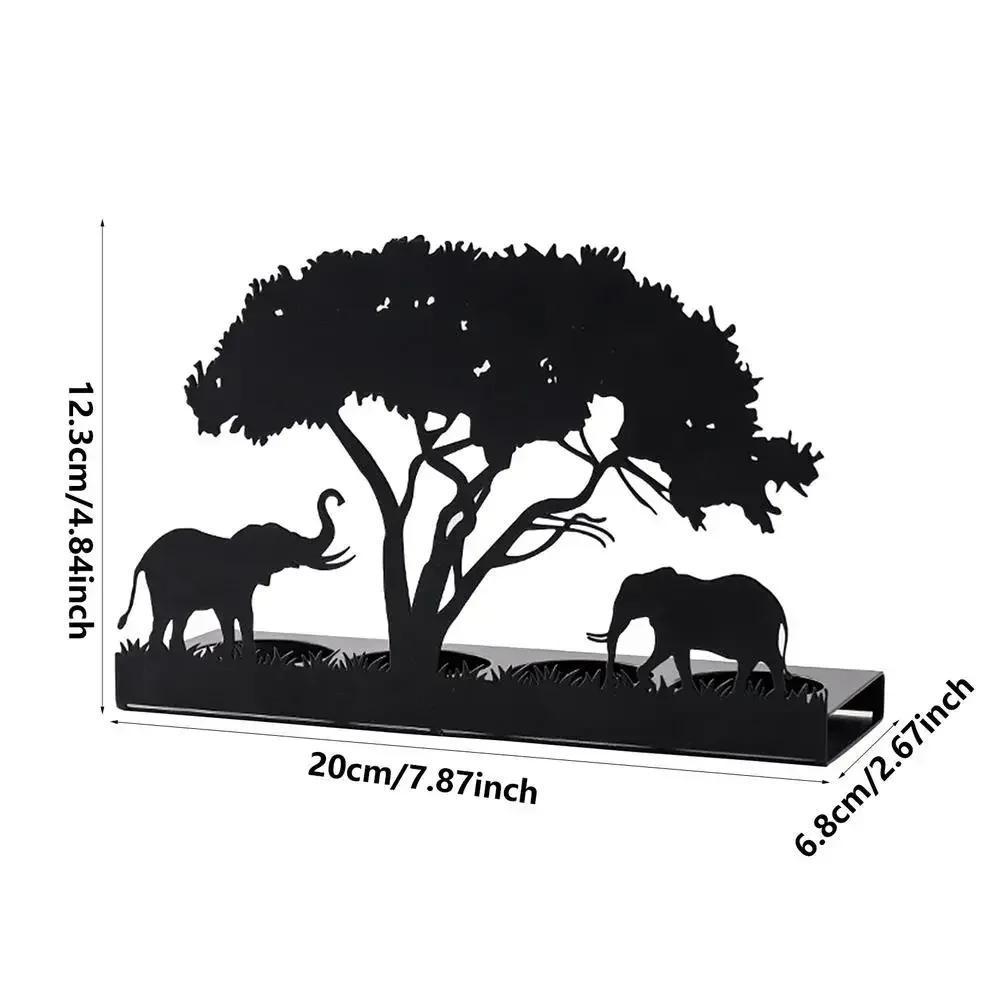 Elk Elephant Candlestick Christmas Ornaments Candle Holders Desktop Decor Animal Silhouette Tealight Home Festival Decoration