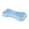 Plastic Bone Shape Cat Double Bowl Anti Rollover Cat Feeding Bowl Cat Food Drinking Tray  Indoor