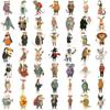 50Pcs Art Animal Retro Horror Cartoon Stickers Diy Phone Laptop Luggage Skateboard Graffiti Decals Fun For Kids Toys Gifts