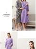 Summer Waffle Mid-Length Bathrobe - Unisex Seven-Sleeve Pajama & Homewear for Couples