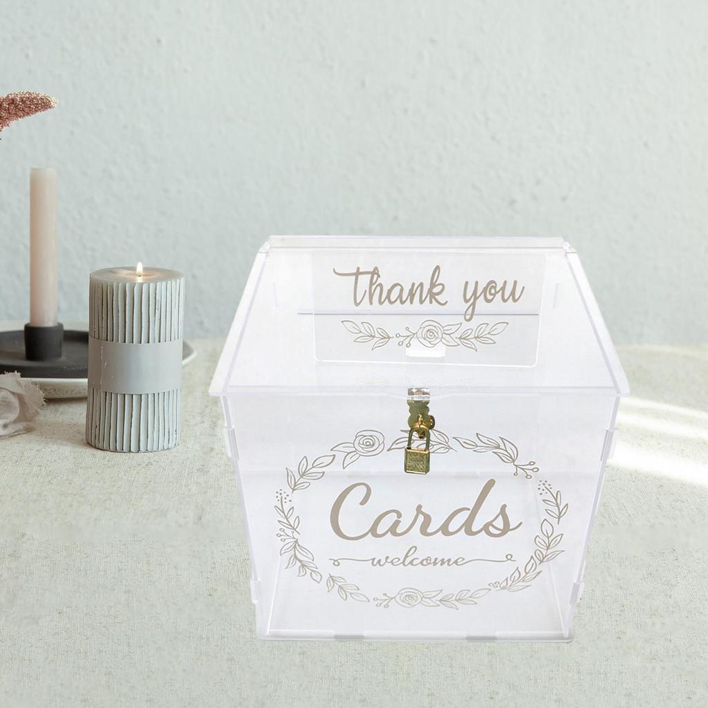 Wedding Cards Box 10.04x8.46x9.84inch Card Collection for Graduation Wedding Reception Anniversaries Birthday Baby Showers