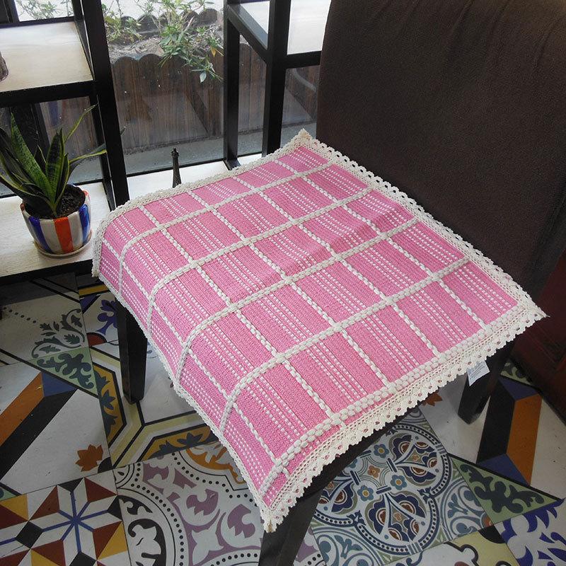 Dining Table and Chair Cover Cushion Cotton and Linen Lace Cushion Summer Seat Single Pp Car Cushion