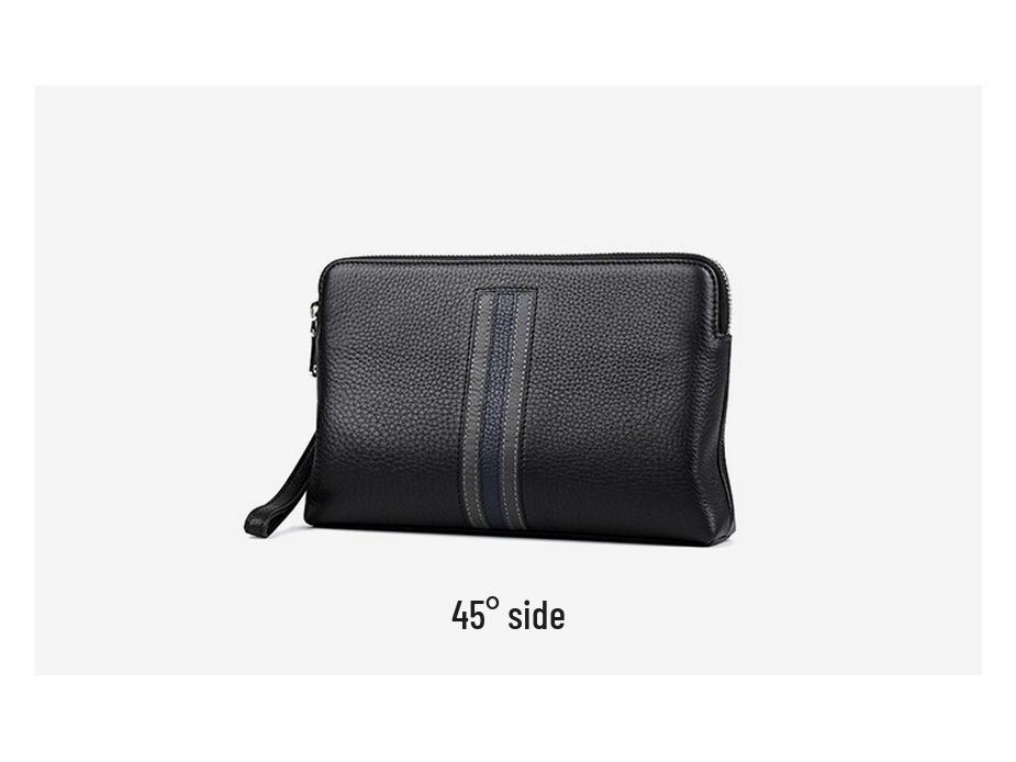Men's Genuine Leather Large Capacity Clutch - Fashionable Envelope Bag In First Layer Cowhide
