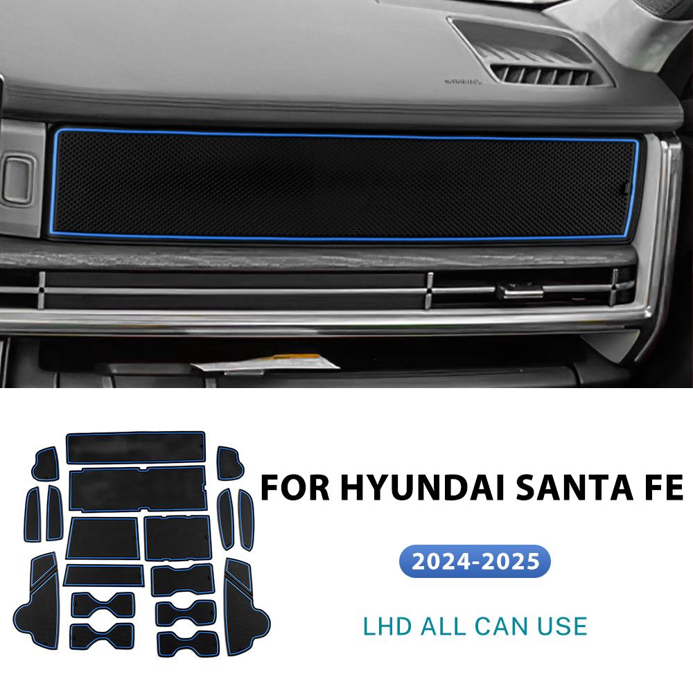 Door Groove Mat For Hyundai Santa Fe 2024 2025 Car Anti-slip Mat Rubber Gate Slot Pads Auto Hyundai Santa Fe Accessories 2024