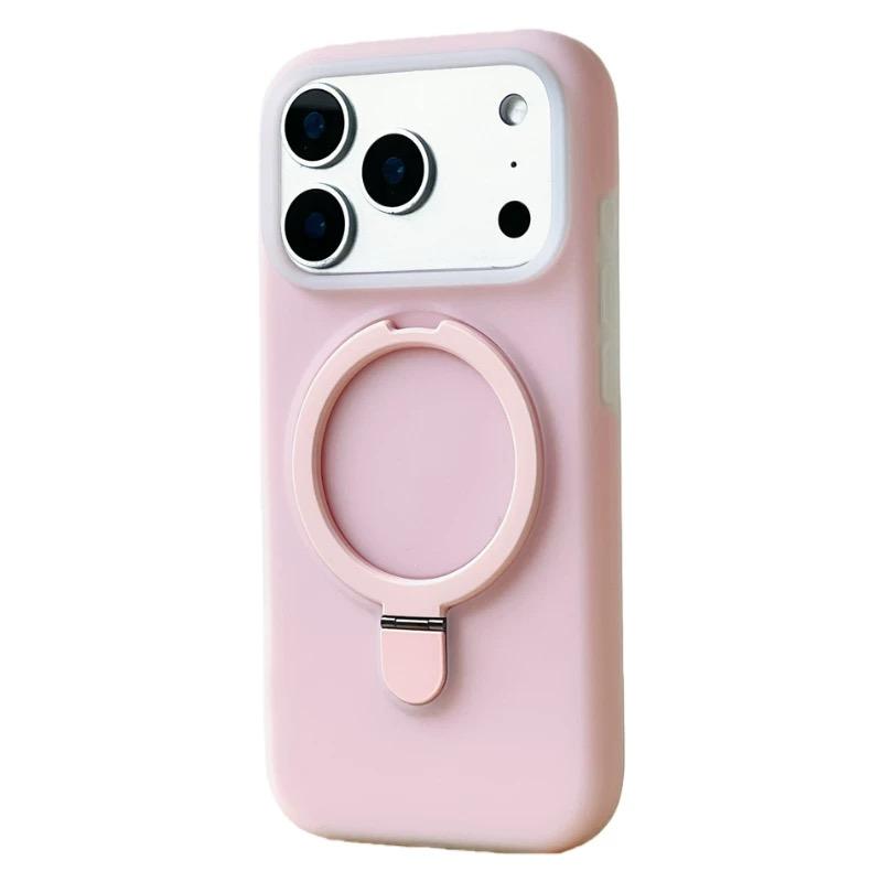 Luxury Liquid Silicone Stand Ring Holder Magnetic For Magsafe Case For iPhone 17 Pro Max Air 16 15 14 13 Skin friendly Cover