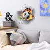 Kreative Wanddurchbrechende Feuerfußball Schlafzimmer Wohnzimmer Zuhause Wandhintergrund Verschönerung und Dekorative Wandaufkleber