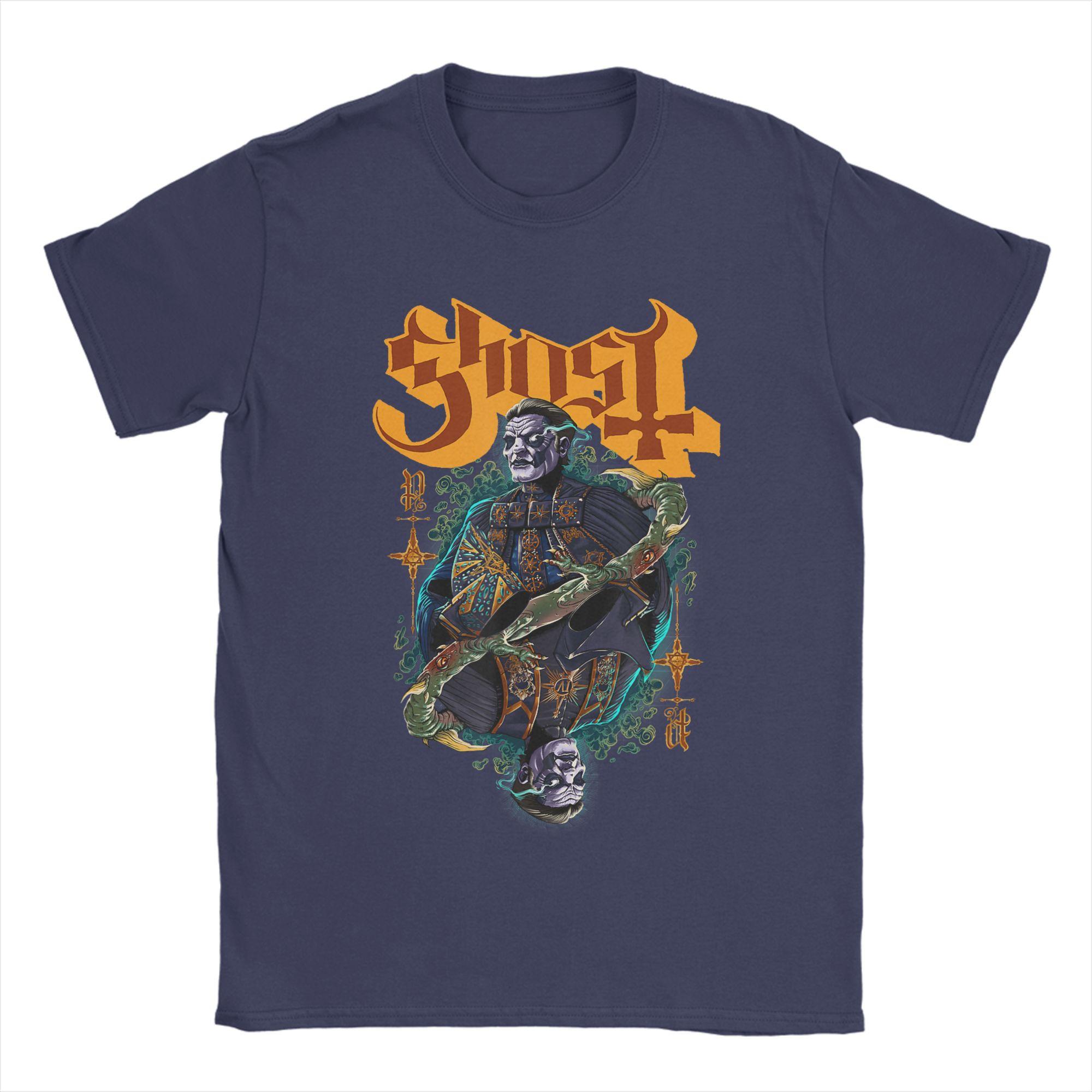 

Ghost Band Valentines Day Flower Heart Skull TShirts for Men Vintage 100 Cotton Tees Crew Neck Short Sleeve T Shirts Clothing 4XL
