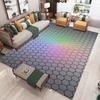 3D Geometric Pattern Carpet for Living Room Stereo Visual Design Indoor Home Decor Large Area Rug Floor Mat for Modern Home