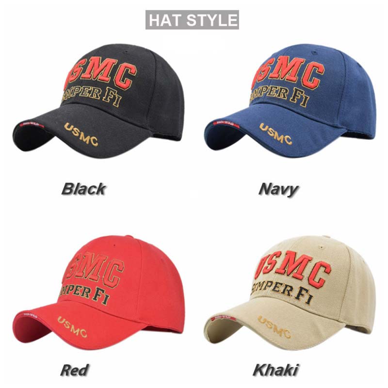 High Quality Baseball Caps Outdoor Sports Cap USMC Hat  Embroidery Visor Cap Curved Brim Hat Men Women Casquette Gorras