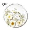 Modern Kitchen Table Decor Floral Print Acrylic Coaster, Non-Slip Surface Heat Resistant Protection Cup Pad, Mother's Day Gift Ideas Transparent Round