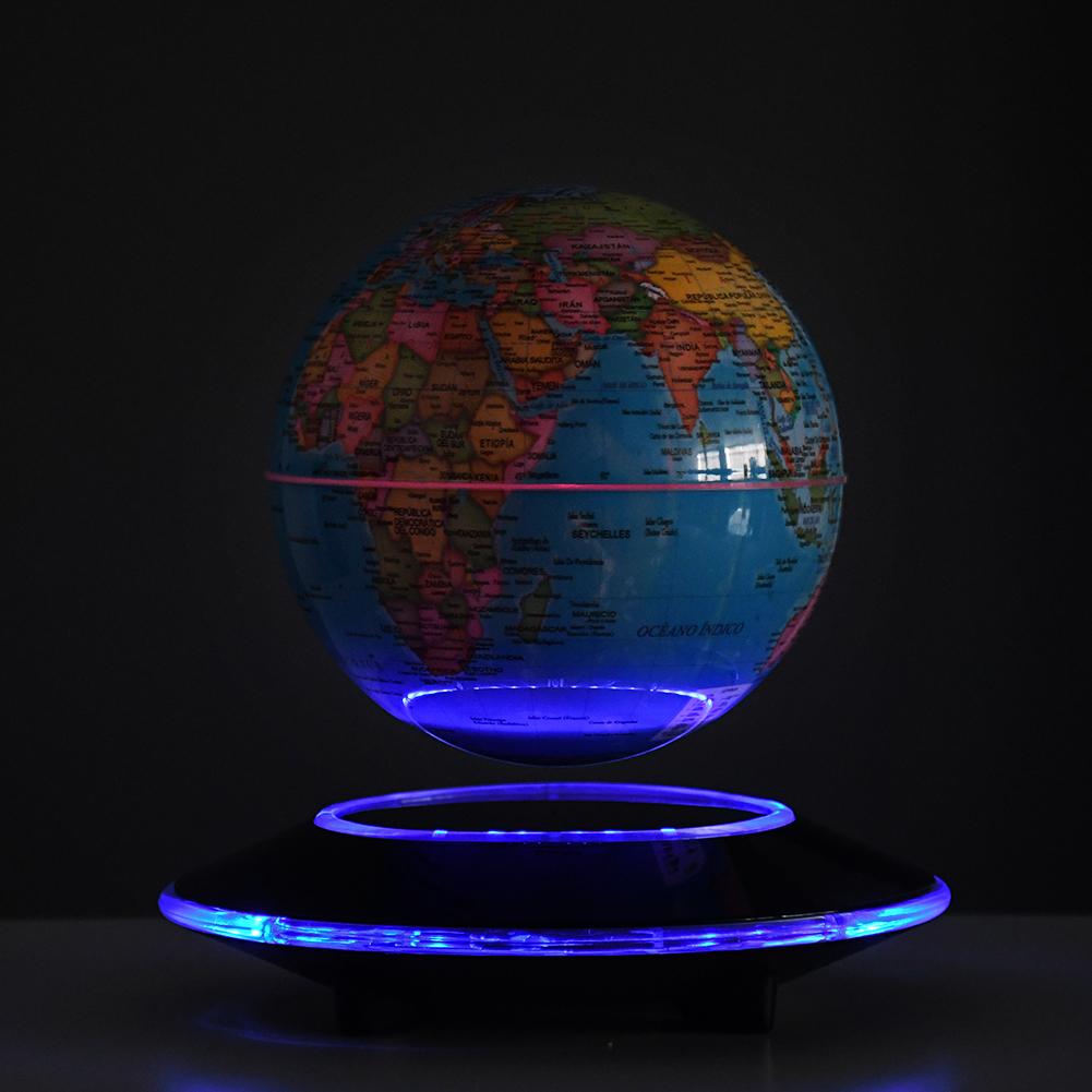 140mm Spanish Language Magnetic Levitating Globe Earth World Map Globe Floating Globe Geography Education Home Office Decor