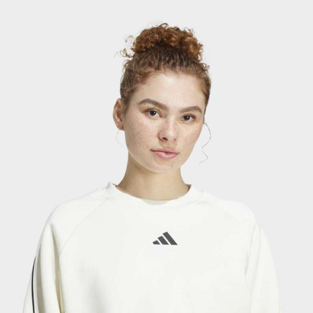 Adidas Women S Crewneck SweatShirt Stadium 3 Stripe Model