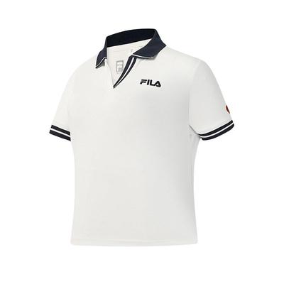 Fitted Quick-Dry Knitted Tennis Polo Shirt Women Tops A51W623101F-ZA
