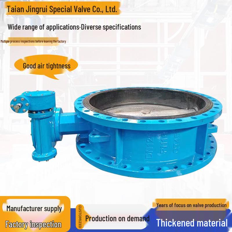 Large Diameter Soft Seal Rubber Flanged Butterfly Valve for Industrial Pipeline and Water Treatment