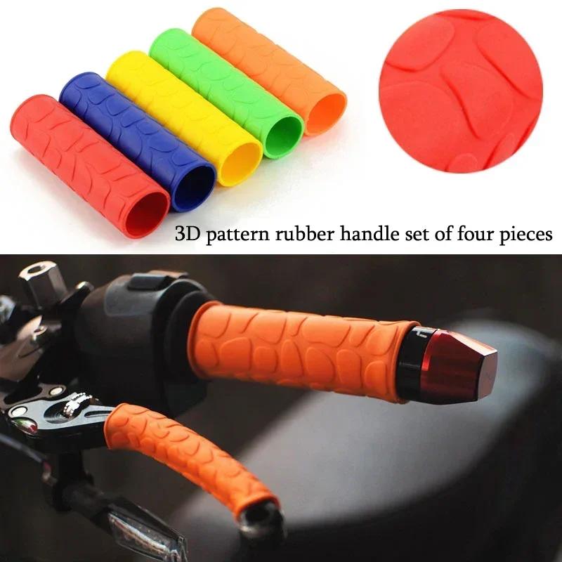 Non-slip Rubber Grip Glove Motorcycle Handle Cover Universal Heat Shrinkable Grip Cover Sleeve Handlebar Covers