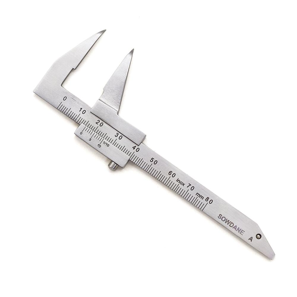 1 Piece Dental Orthodontic Calibrator Micrometer Measuring Tool Dental Caliper Vernier Sliding Ruler