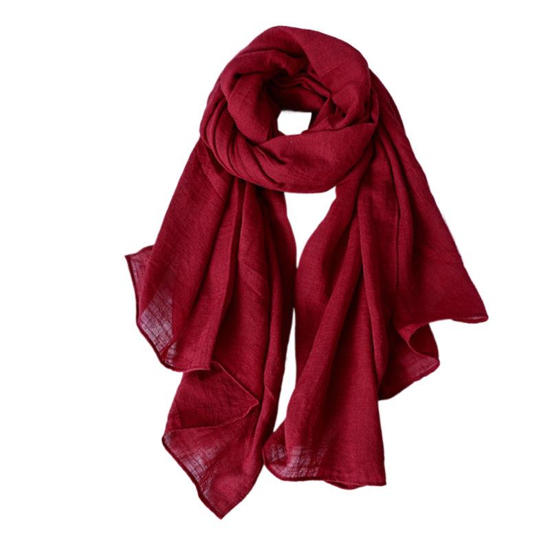 Women's Lightweight Soft Large Scarf: All-Season Classic Breathable Shawl, Long Headscarf, Silk Hijab