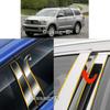 Car TPU/Glossy Mirror Pillar Post Cover For Toyota Sequoia 2009 2010 2011 2012 2013 2014 2015- Door Trim Window Sticker