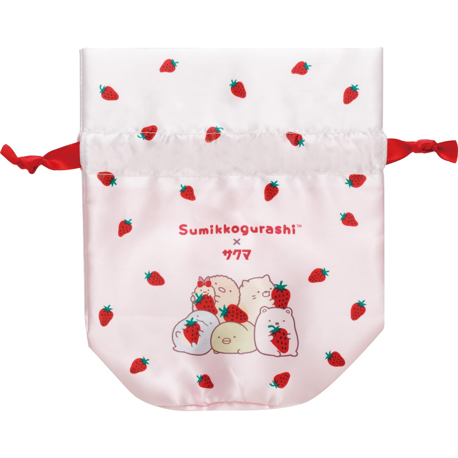 

CA63301 Сумочка-кошелек со шнурком Sumikko Gurashi x Sakuma Strawberry Milk Candy