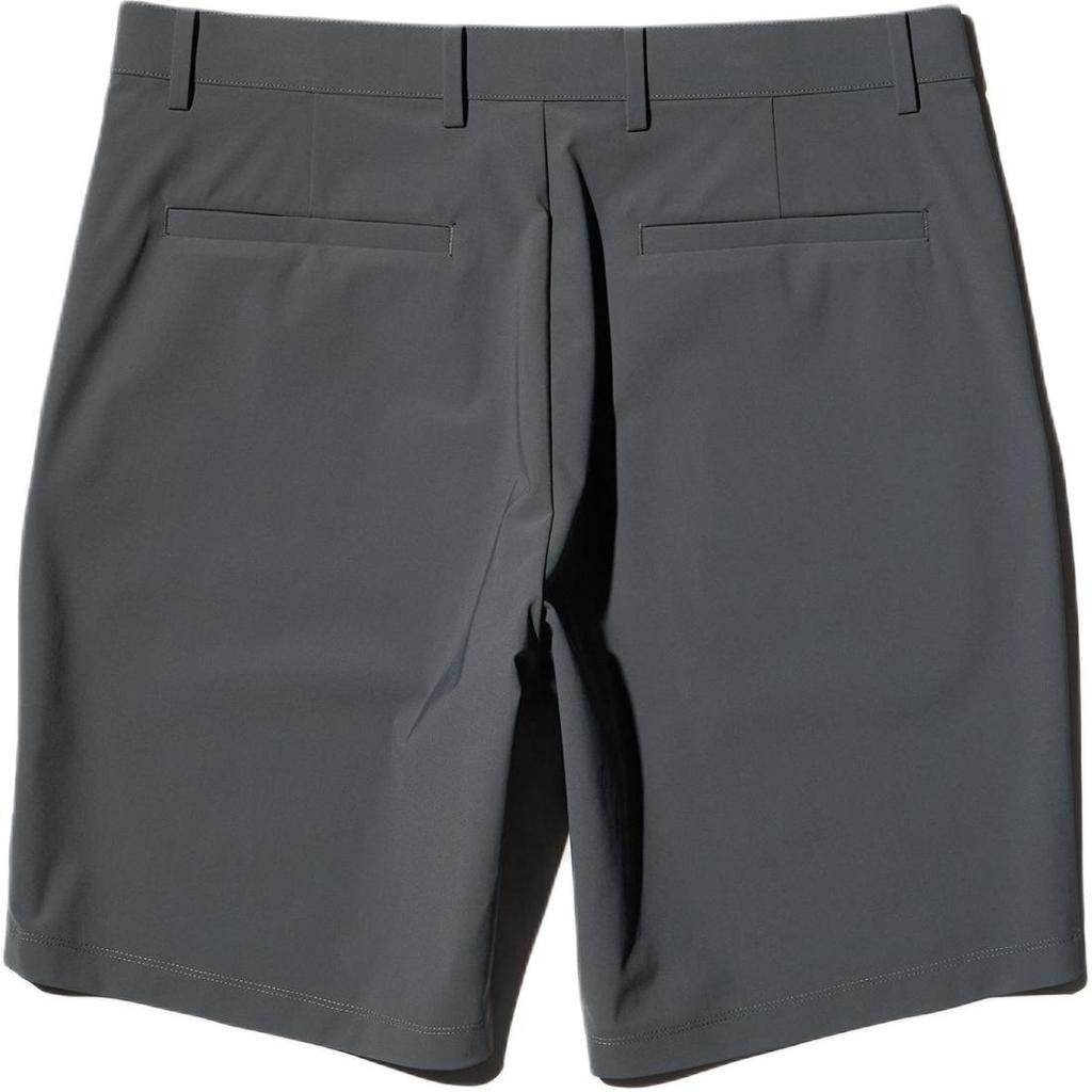 UNIQLO Solid Color Mid-Rise Button Five-Point Casual Shorts Unisex shorts Dark-Gray 470612-08