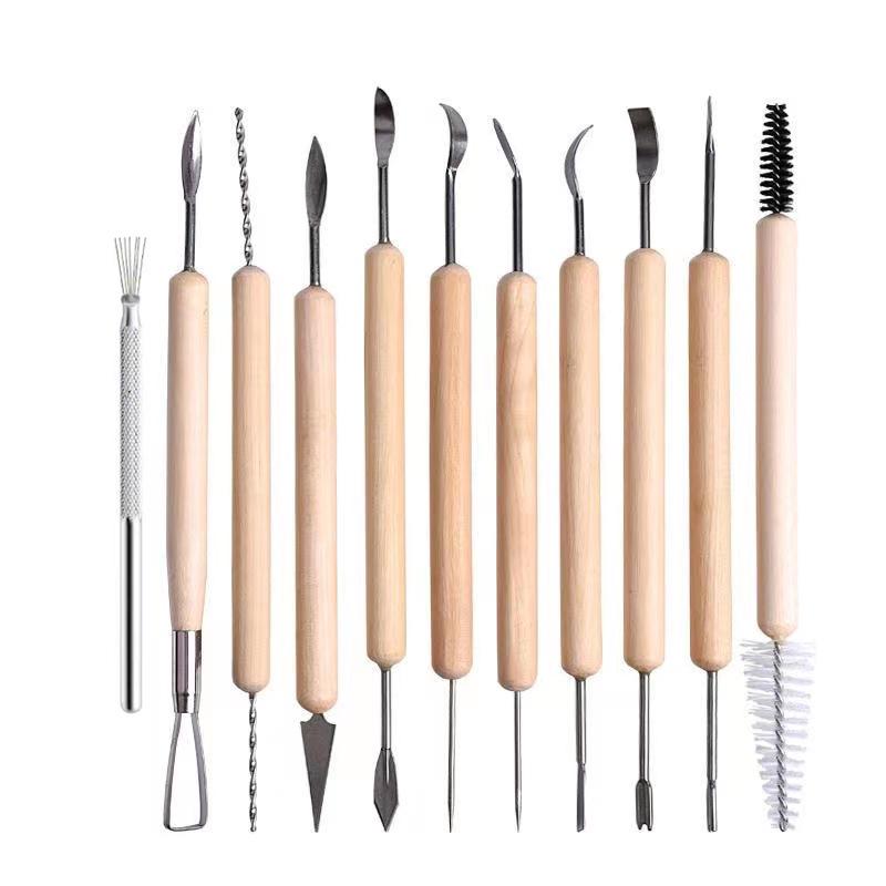 Pottery Carving & Sculpting 36-Piece Tool Set for Clay and Polymer DIY Crafting